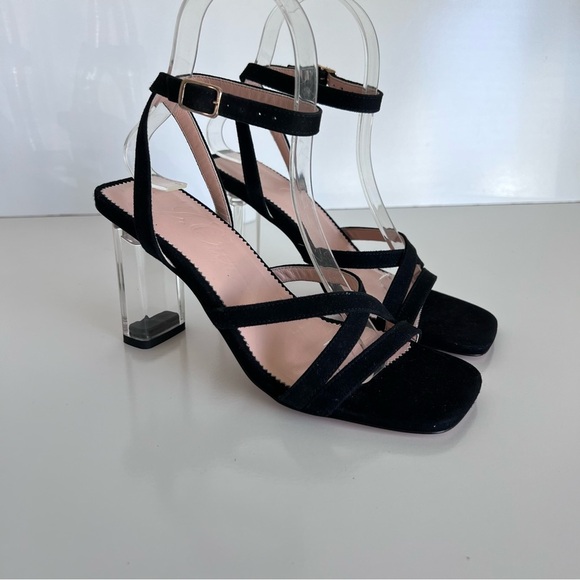 J. Crew Women’s Strappy Lucite Heel Sandals - Picture 1 of 10